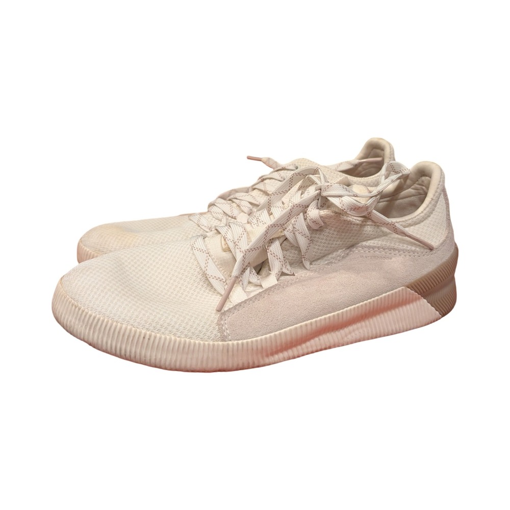 Sorel Out N About III Low Waterproof Sneakers Sea Salt Fawn Tan Mesh Suede